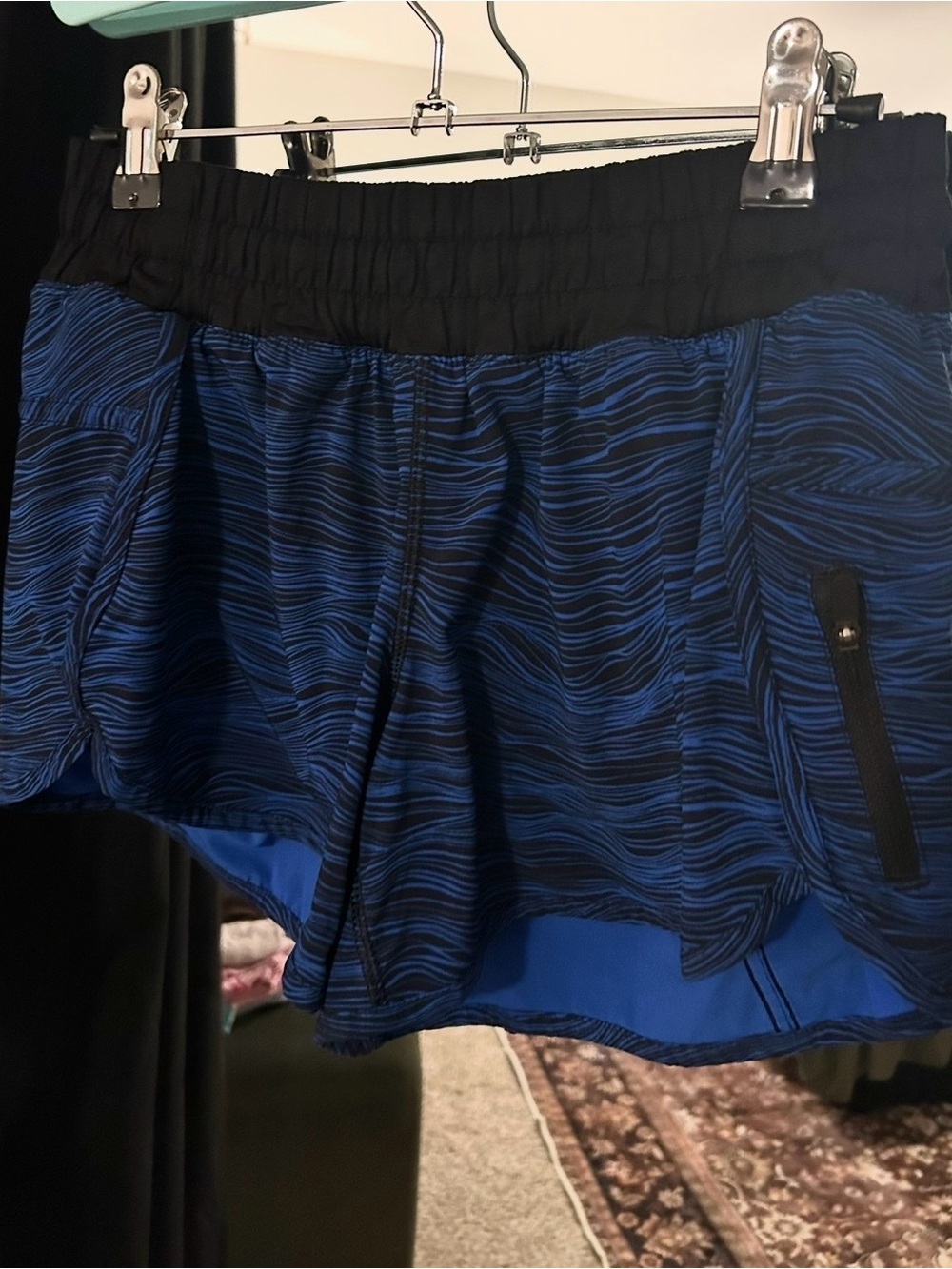 Lululemon Blue Patterned Athletic Shorts